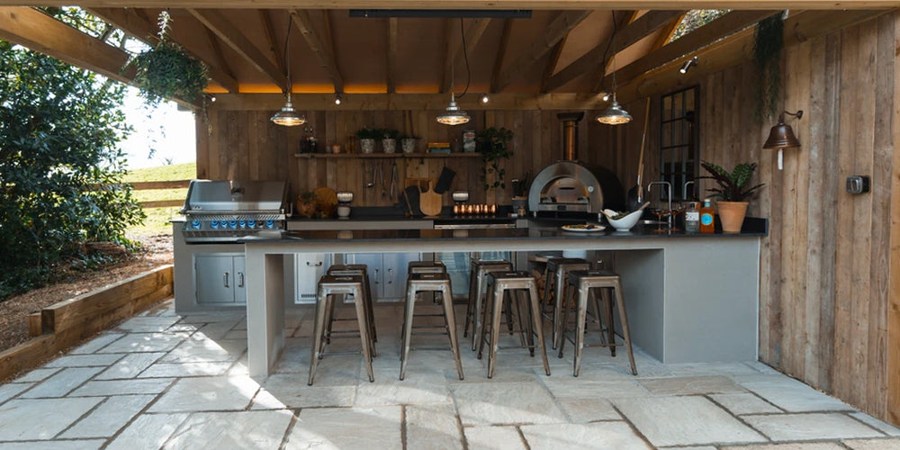 English Stately Home Outdoor Kitchen and Shelter