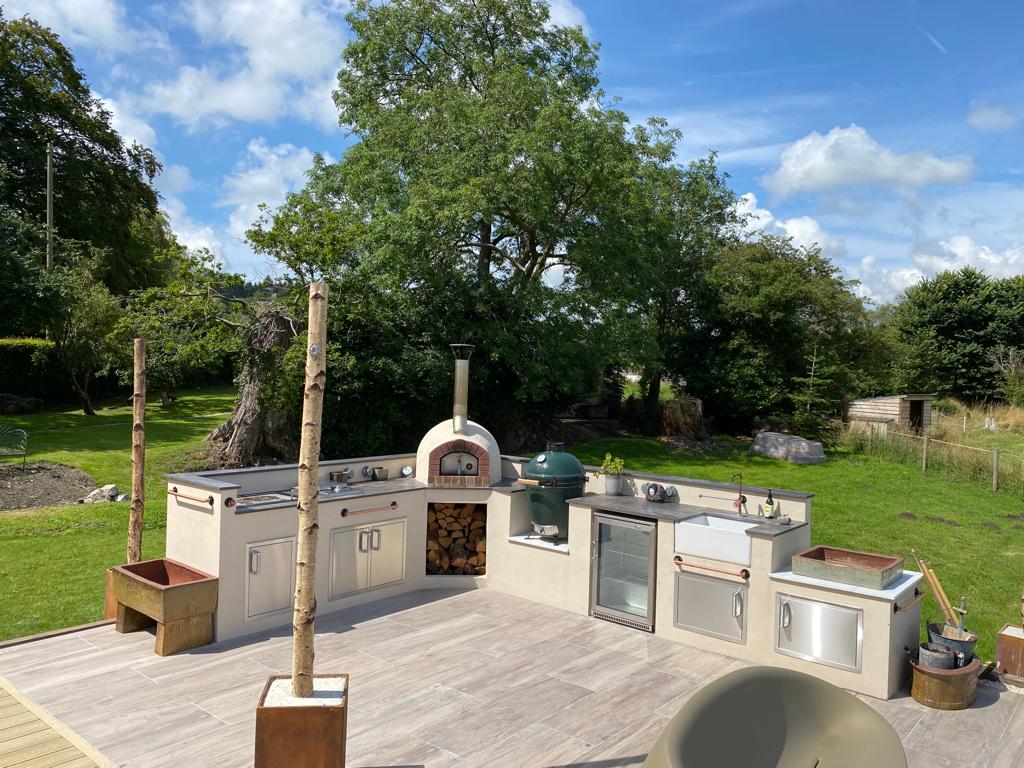Classic L-Shaped Outdoor Kitchen
