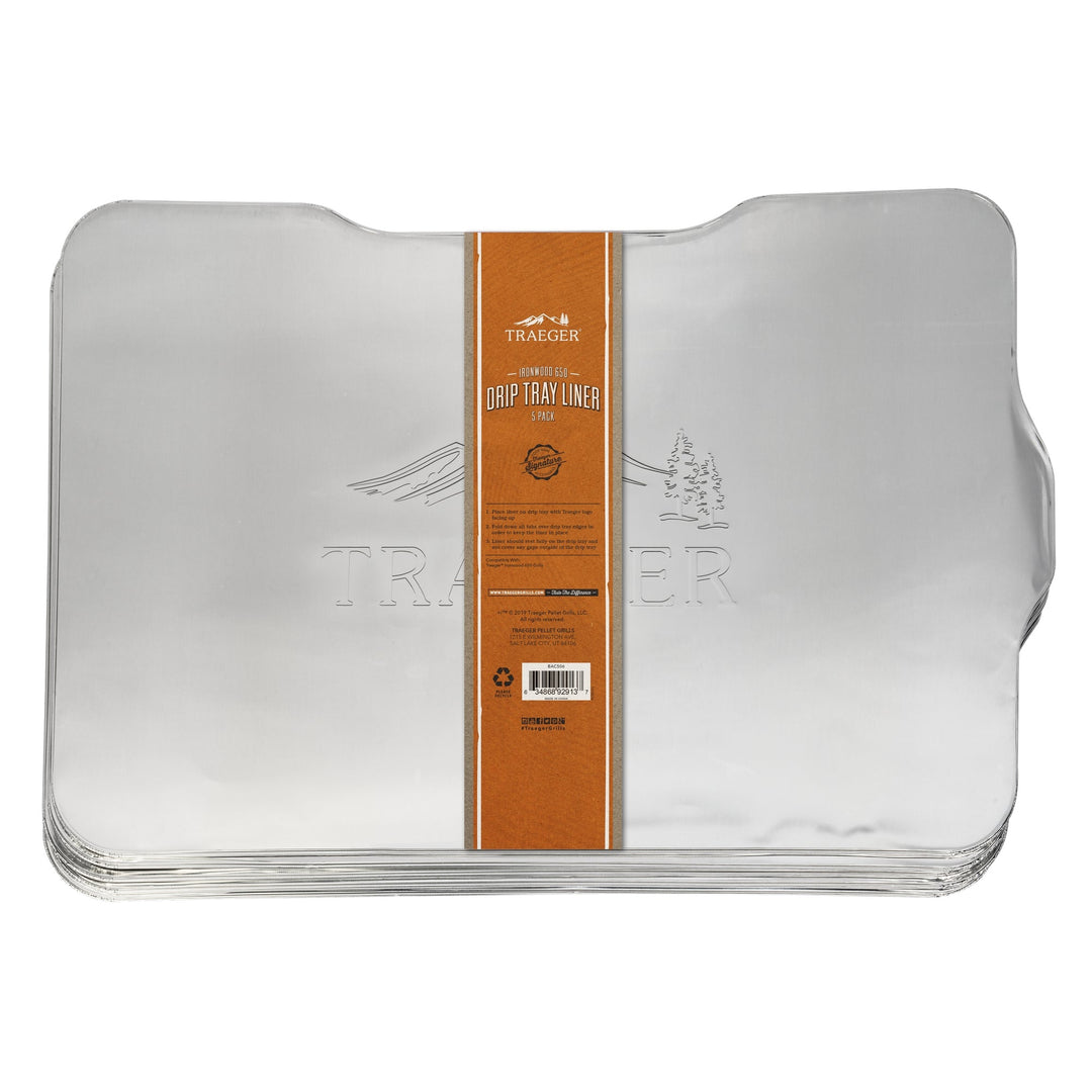 Traeger Drip Tray Liner 5 Pack - Ironwood 885