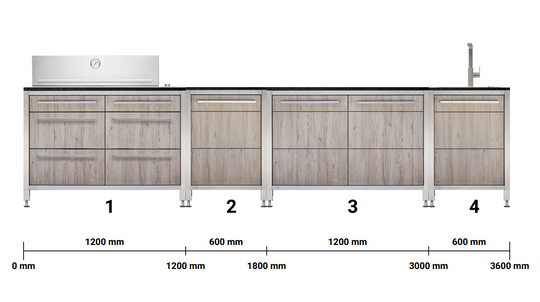 Burnout 'Oak' Modular Outdoor Kitchen