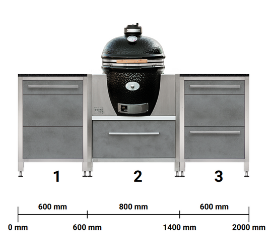 Burnout 'smoke' Modular Outdoor Kitchen