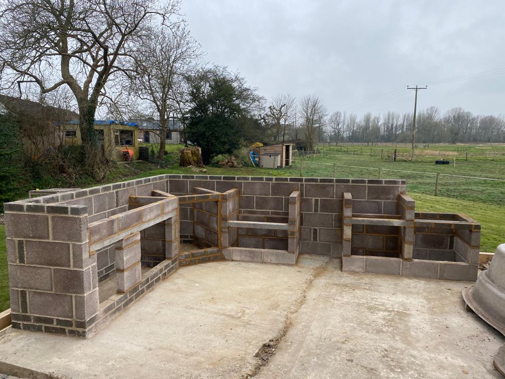 finished brick built outdoor kitchen