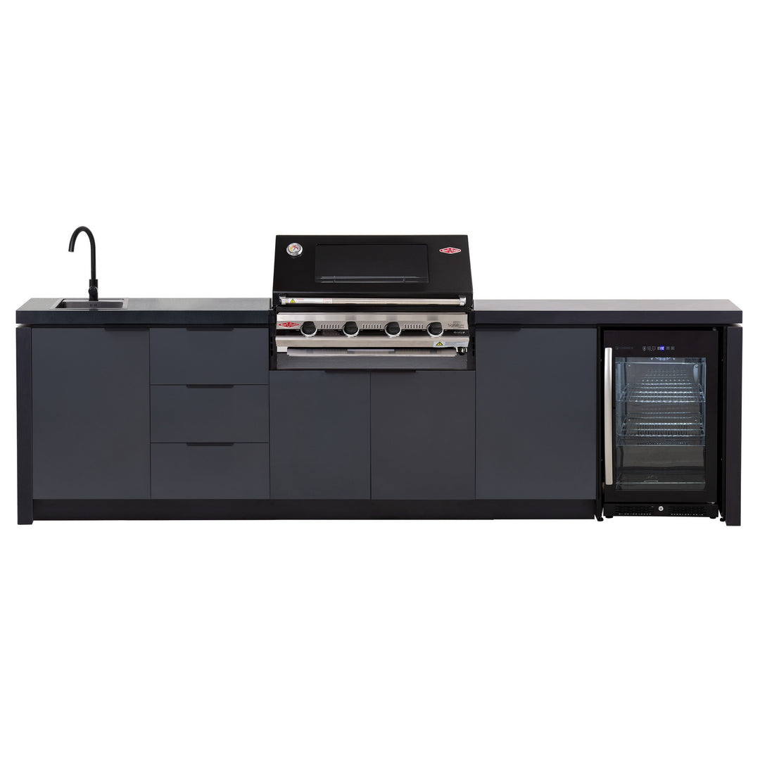 Beefeater Cabinex ODK 4 Burner Premium Pack c/w 3000E BBQ & Fridge