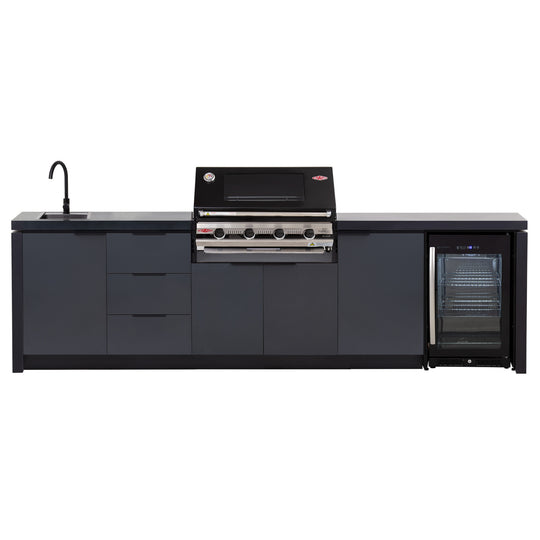 Beefeater Cabinex ODK 4 Burner Premium Pack c/w 3000E BBQ & Fridge