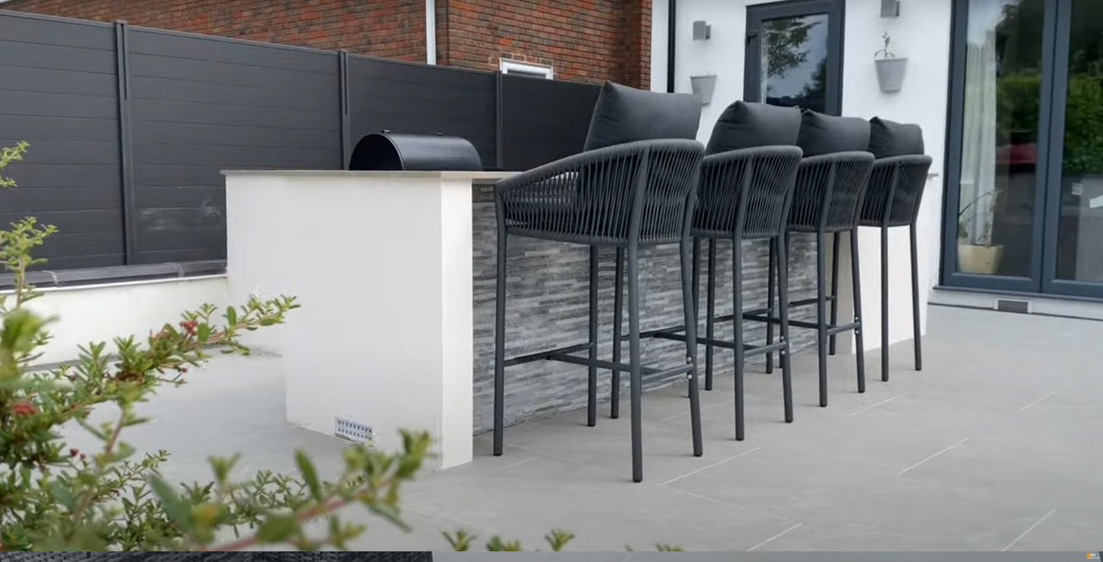 Galley-Style Outdoor Kitchen in Essex