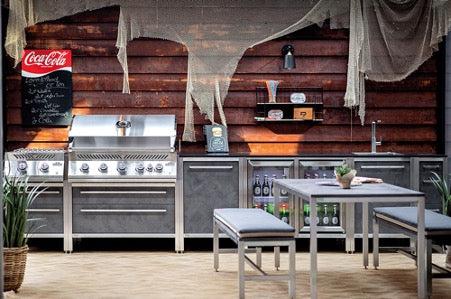 stainless steel Burnout outdoor kitchen