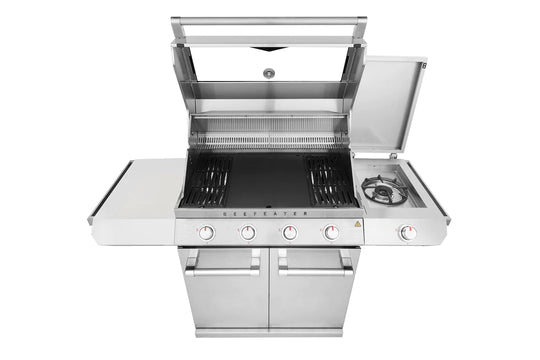 Beefeater 7000 Series Classic 4 Burner BBQ & Side Burner Trolley