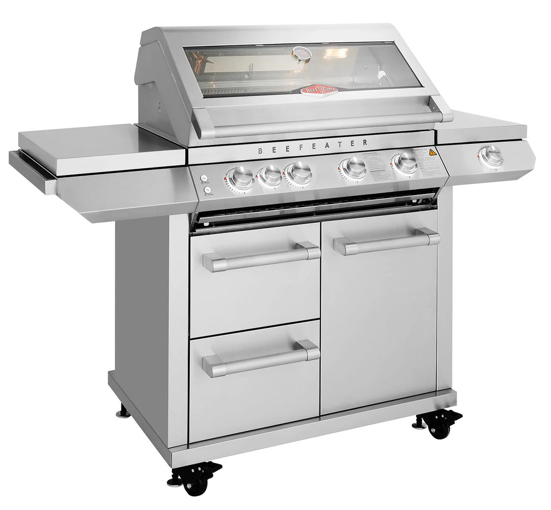 Beefeater 7000 Series Premium 4 Burner BBQ & Side Burner Trolley