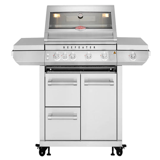 Beefeater 7000 Series Premium 4 Burner BBQ & Side Burner Trolley