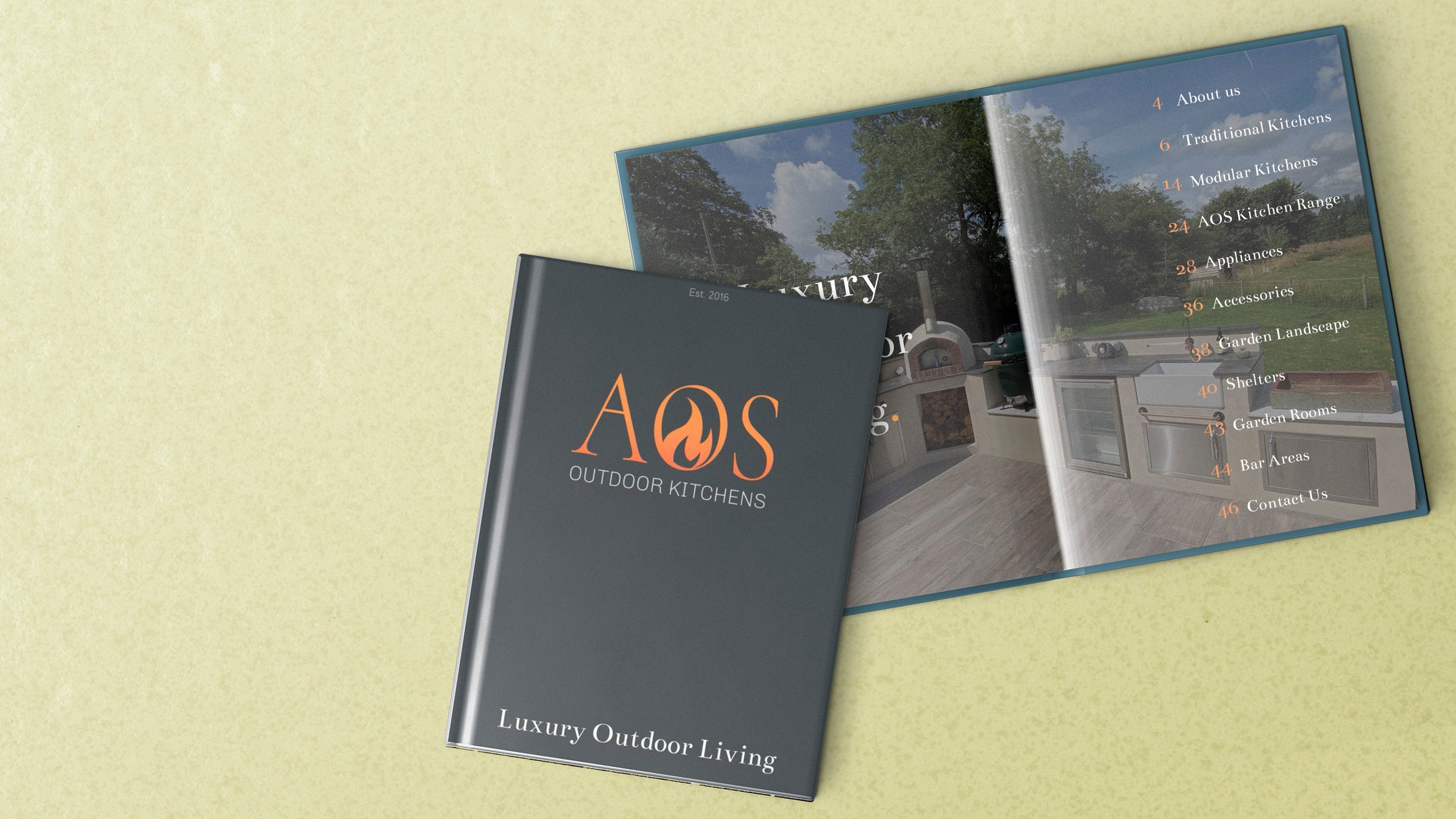 Download a digital brochure of out completed outdoor kitchens for inspiration 