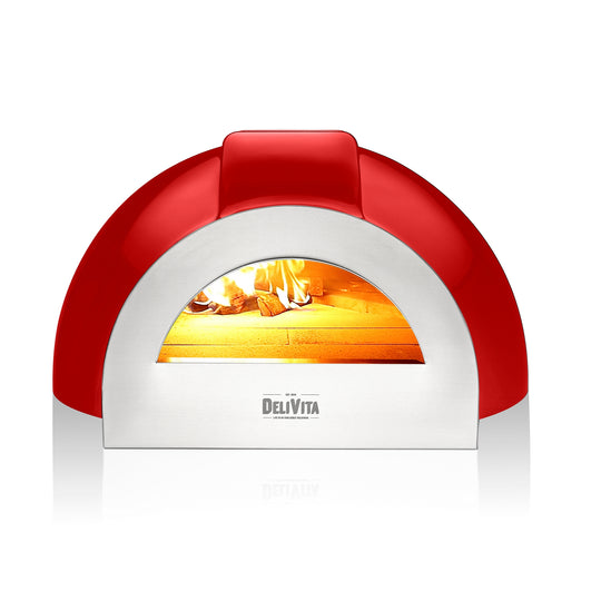 DeliVita Pro Dual Fuel Pizza Oven - Chilli Red