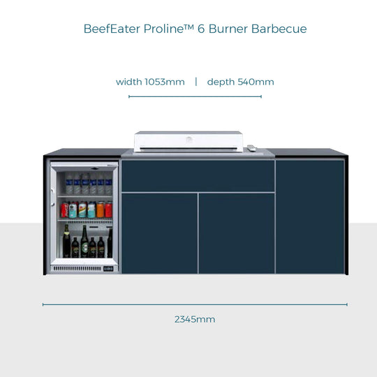 Beefeater FrescoPro Cranberra 6 Burner Outdoor Kitchen Dimensions