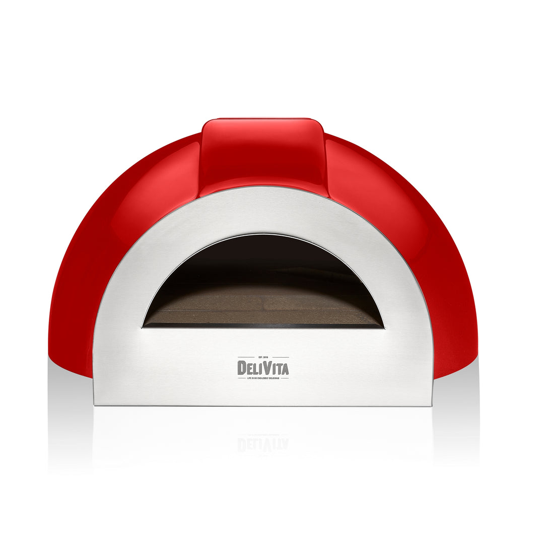 DeliVita Pro Dual Fuel Pizza Oven - Chilli Red