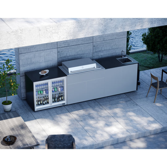 Beefeater FrescoPro Augusta 6 Burner Outdoor Kitchen Steel Grey