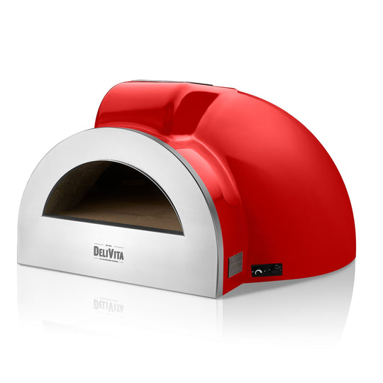 DeliVita Pro Dual Fuel Pizza Oven - Chilli Red